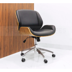 Ghế xoay gỗ bọc da cao cấp – mã GTH2540-08X
