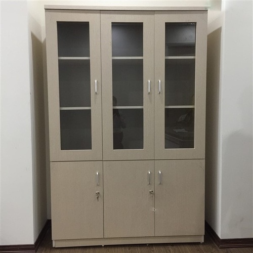 Tủ Hồ Sơ 3 Cánh Kính Gỗ Melamin