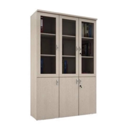 Tủ Hồ Sơ 3 Cánh Kính Gỗ Melamin