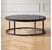 BÀN SOFA TRÒN CHÂN SẮT - MẶT ĐÁ ĐEN, TRẮNG VÂN MÂY - BTSF2409-02