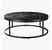 BÀN SOFA TRÒN CHÂN SẮT - MẶT ĐÁ ĐEN, TRẮNG VÂN MÂY - BTSF2409-02